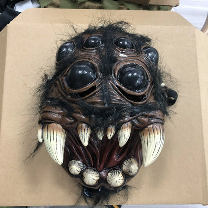 Horror Multi-Eyed Monster Half-Face Latex Mask – Creepy Halloween Cosplay Prop