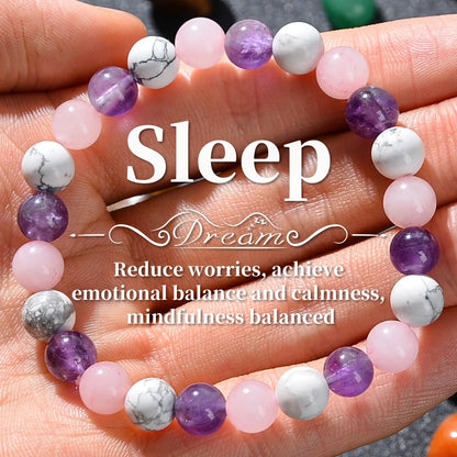 Aura Balancing 8mm Natural Stone Sleep Bracelet