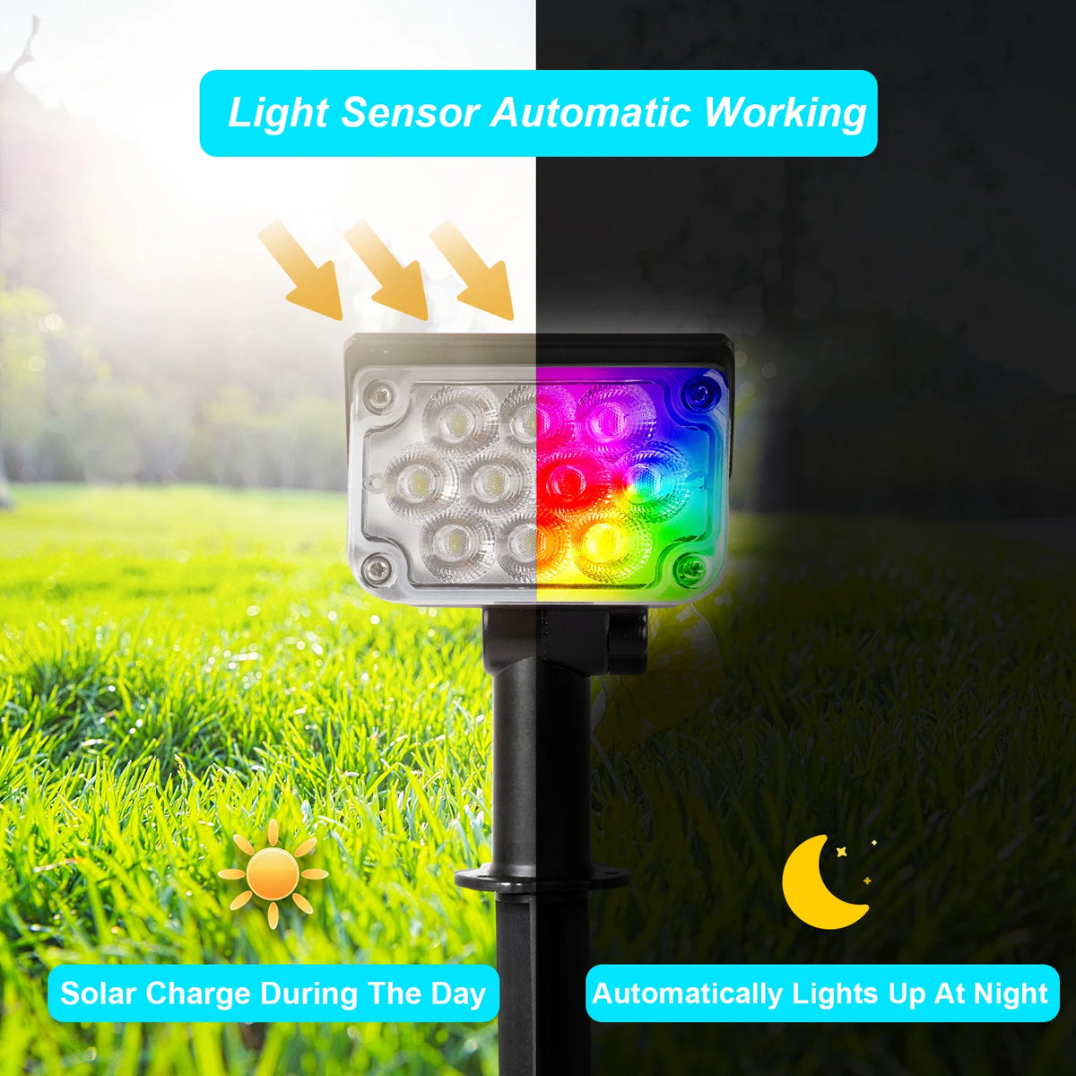 Outdoor Waterproof Solar Landscape Spotlight