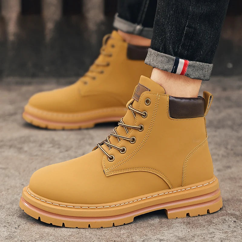 Men's Heavy-Duty High-Top Ankle Boots