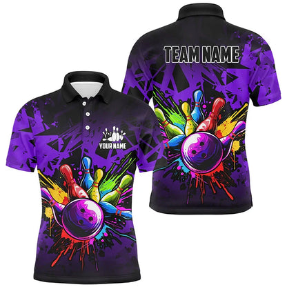 Men's Custom Astronaut Graphic Bowling Polo Shirt