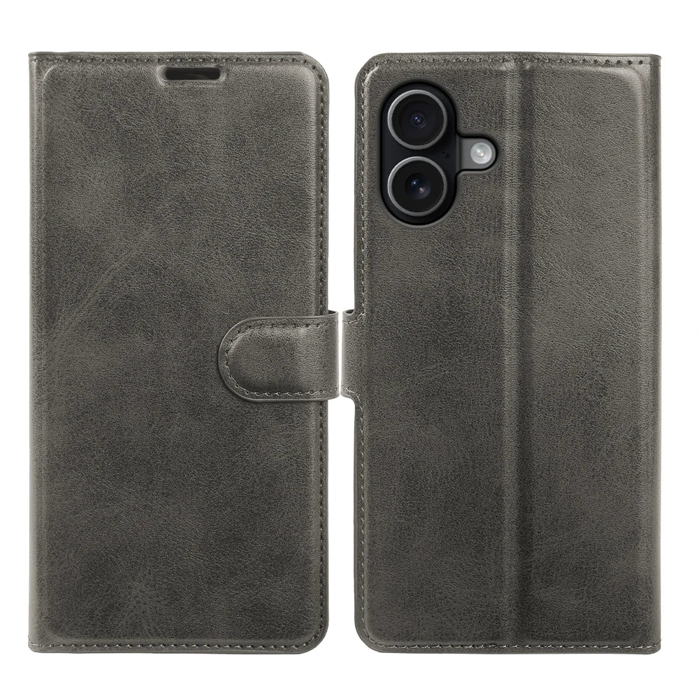 Luxury Genuine Calf Leather Flip Wallet Phone Case for iPhone