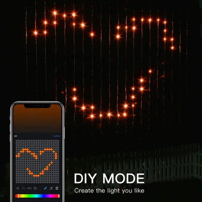 Smart App-Controlled 400LED RGB Curtain Lights