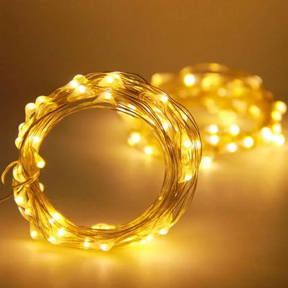 LED Copper Wire Battery-Powered Fairy String Lights