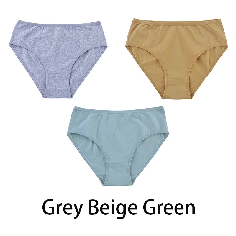 3PCS Seamless Cotton Panties