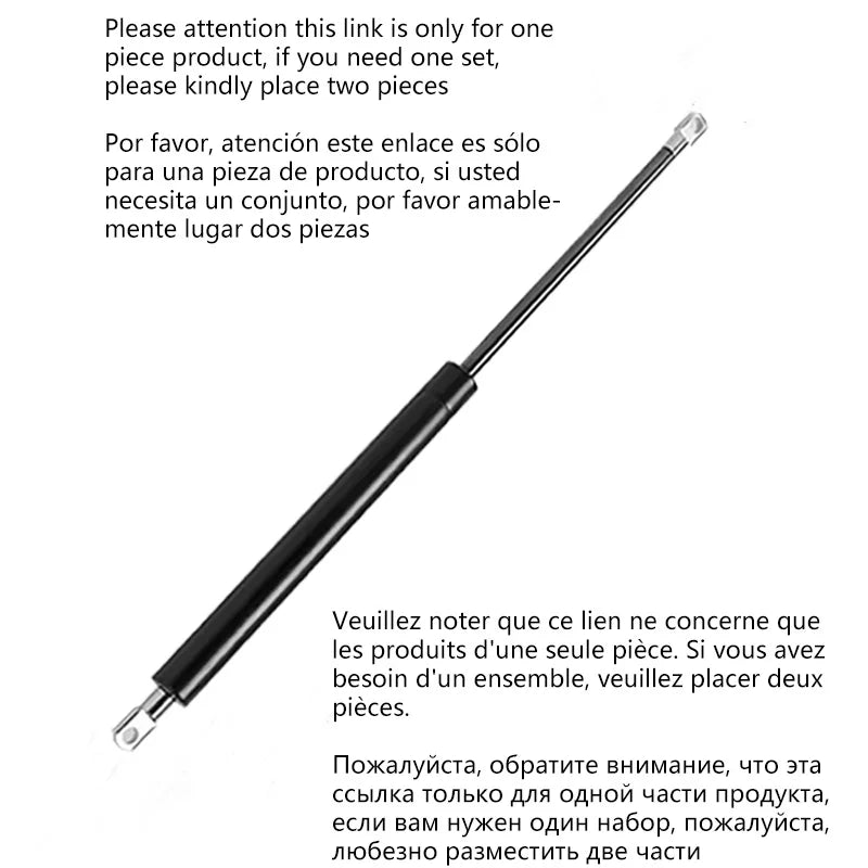 1PC 100-500N 150-600mm Universal Gas Strut Gas Spring Lift Support with Steel Eye Ends