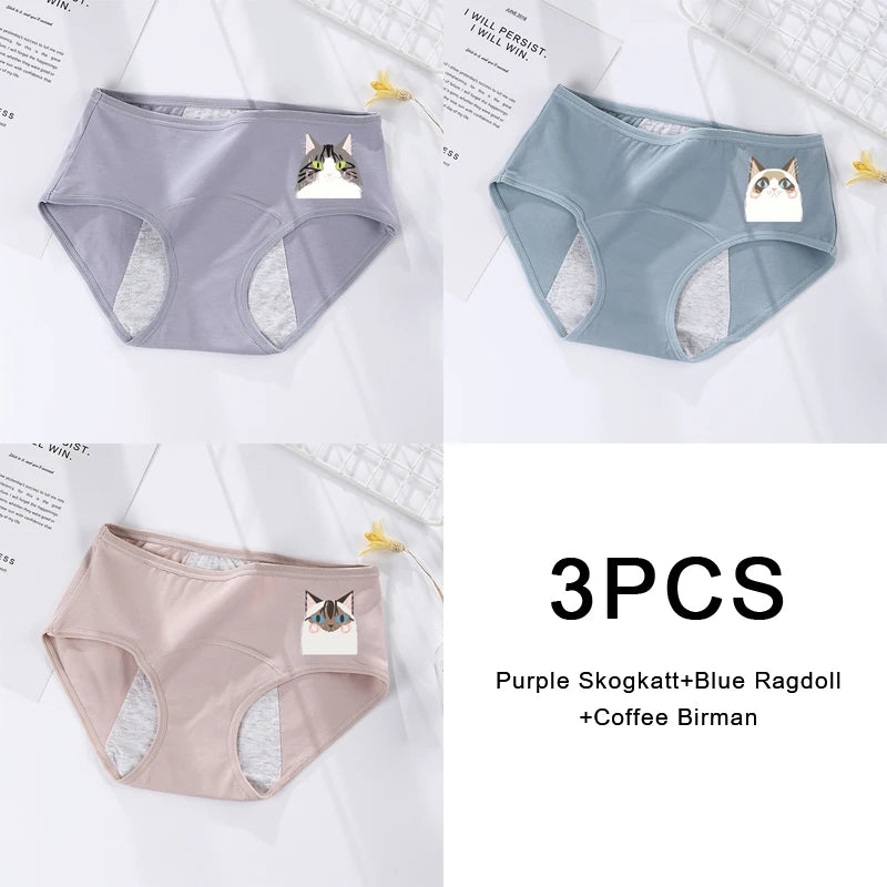 3PCS Large Flow Menstrual Briefs
