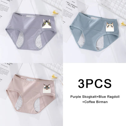 3PCS Large Flow Menstrual Briefs