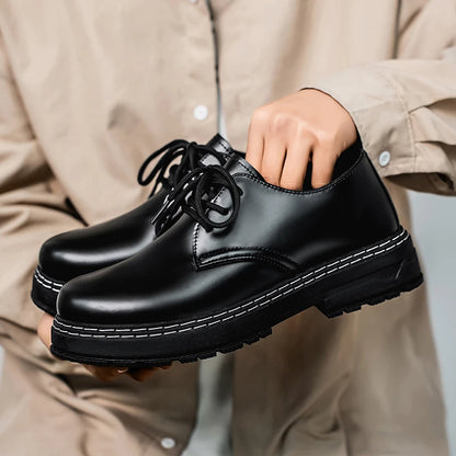 Men's Classic Round-Toe Casual Business Lace-Up Dress Shoes