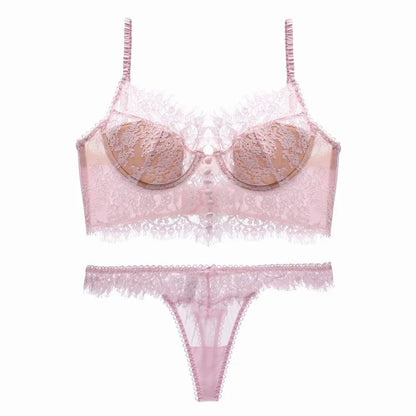 French Ultra Thin Lace Bra Set