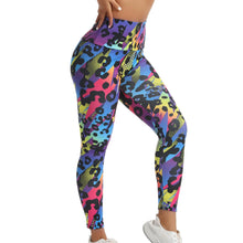Colorful Leopard Print High Waist Leggings