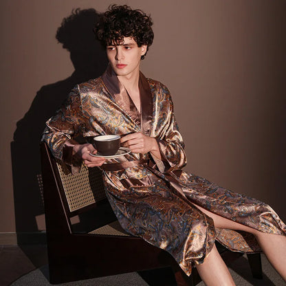 Thin Printed One-piece Robe