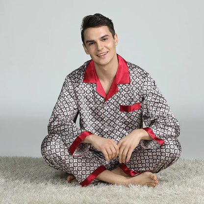 Satin  Cozy Soft Long Sleeve Pajama Set