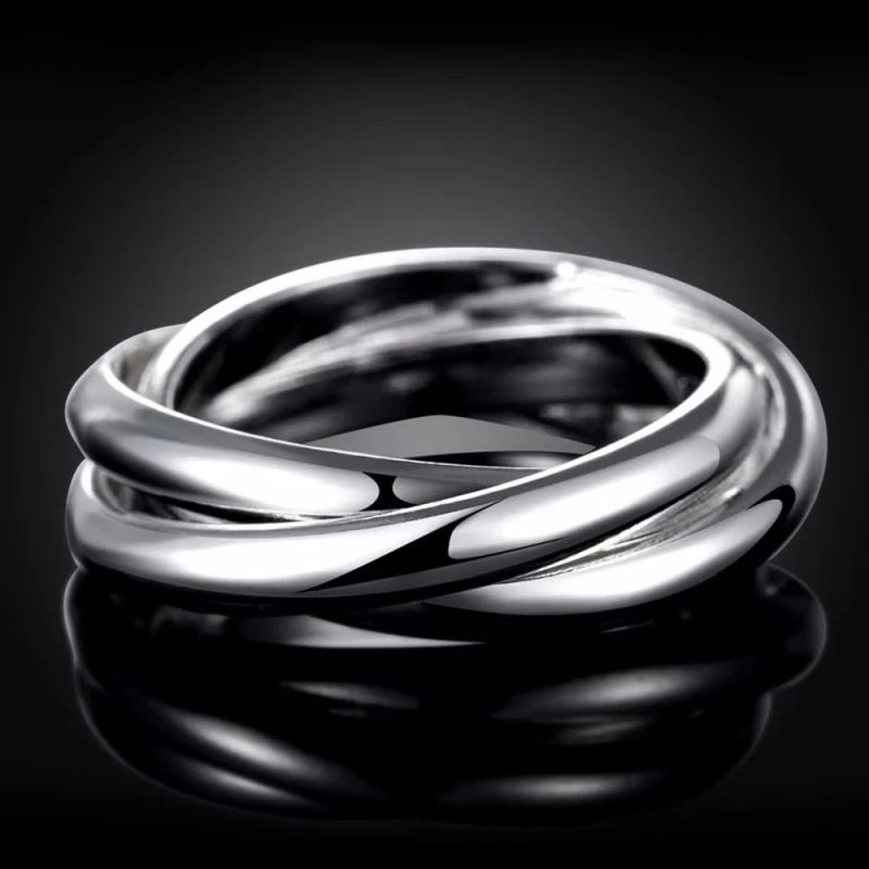 925 Sterling Silver Intertwined Multi-Band Ring – Elegant Minimalist Statement Jewelry