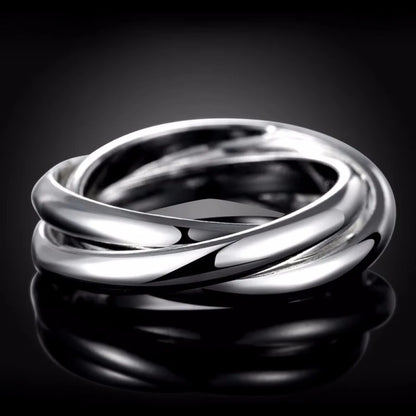 925 Sterling Silver Intertwined Multi-Band Ring – Elegant Minimalist Statement Jewelry