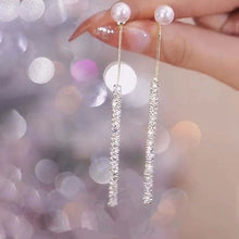 Long Tassel Pearl Dangle Earrings for Women