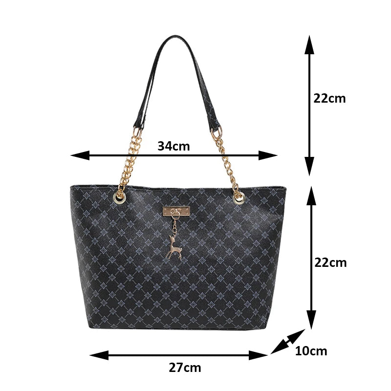 Yogodins Women's Tassel Faux Leather Shoulder Bag