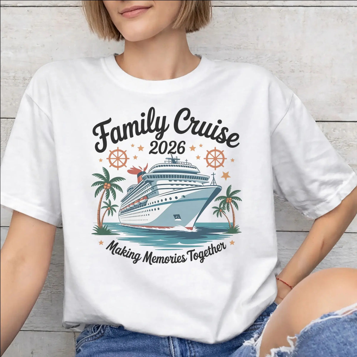 Summer Family Cruise 2026 Cotton T-Shirt – Matching Memories Vacation Tee
