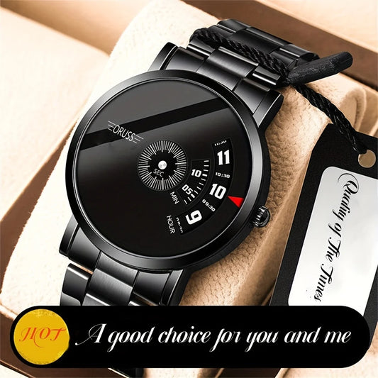 ORUSS Men's Ultra-Thin Quartz Watch - Minimalist Alloy Wristwatch