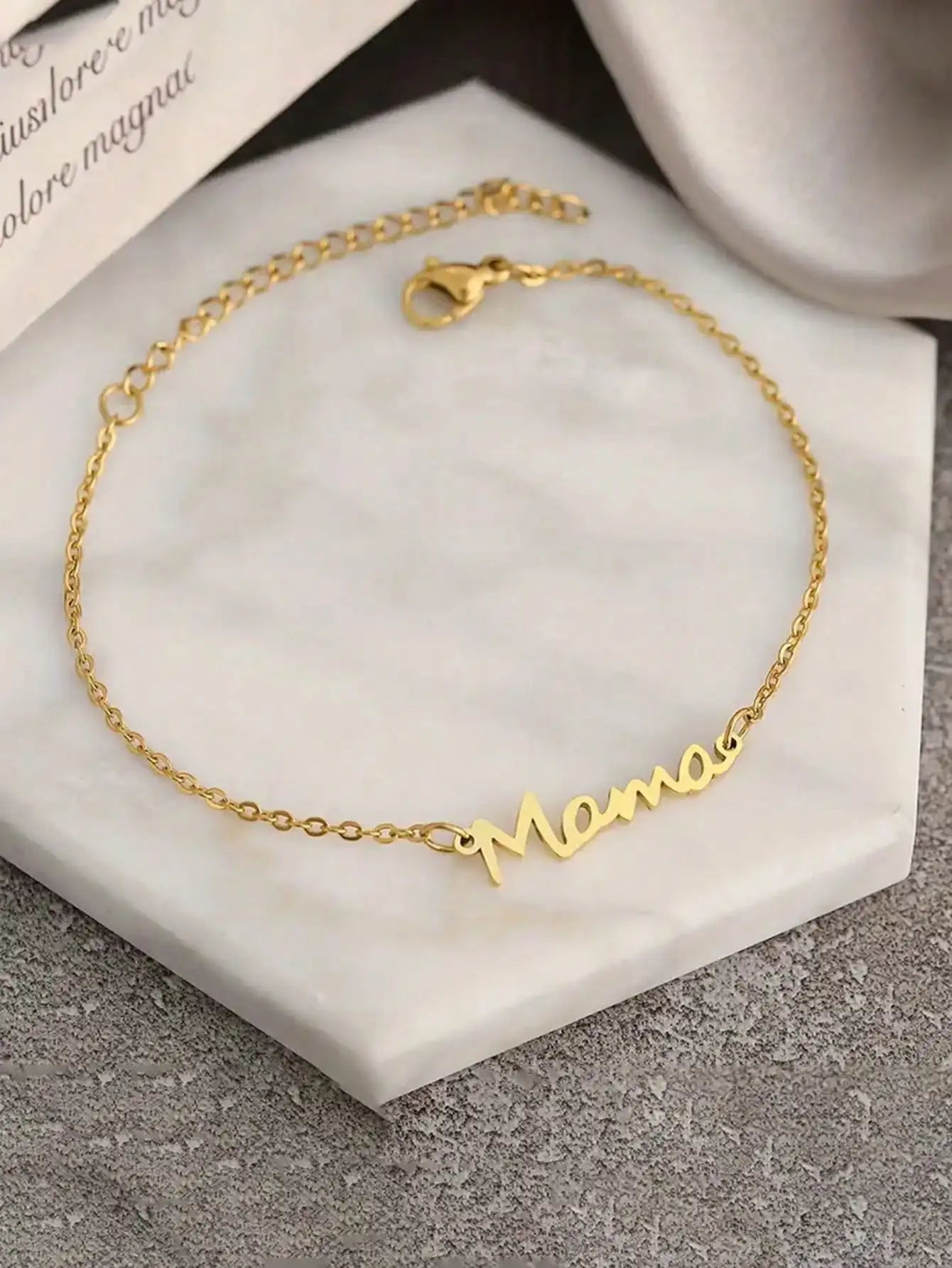 DOREMI Name Charm Chain Bracelet