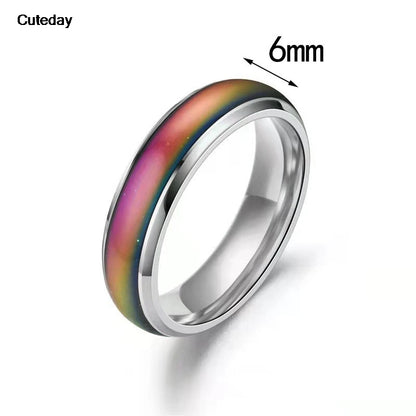 Stainless Steel Color Changing Mood Ring