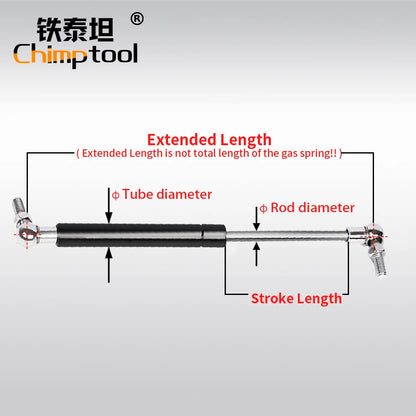 1 Pc Metal Ball Joint Gas Spring Universal Shock Absorber Hydraulic Lift