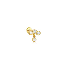 925 Sterling Silver Heart Flat Push-Back Zircon Piercing Stud Earrings