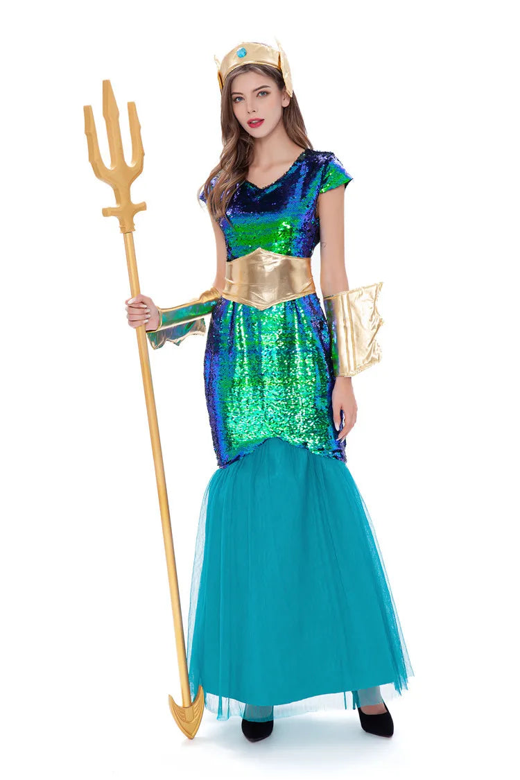 Ocean God & Sea Queen Couples Costume Set