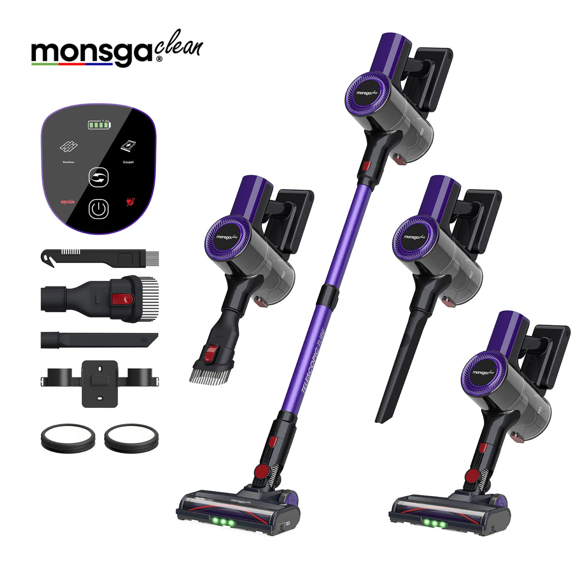 MONSGA 450W Cordless Handheld Stick Vacuum Cleaner