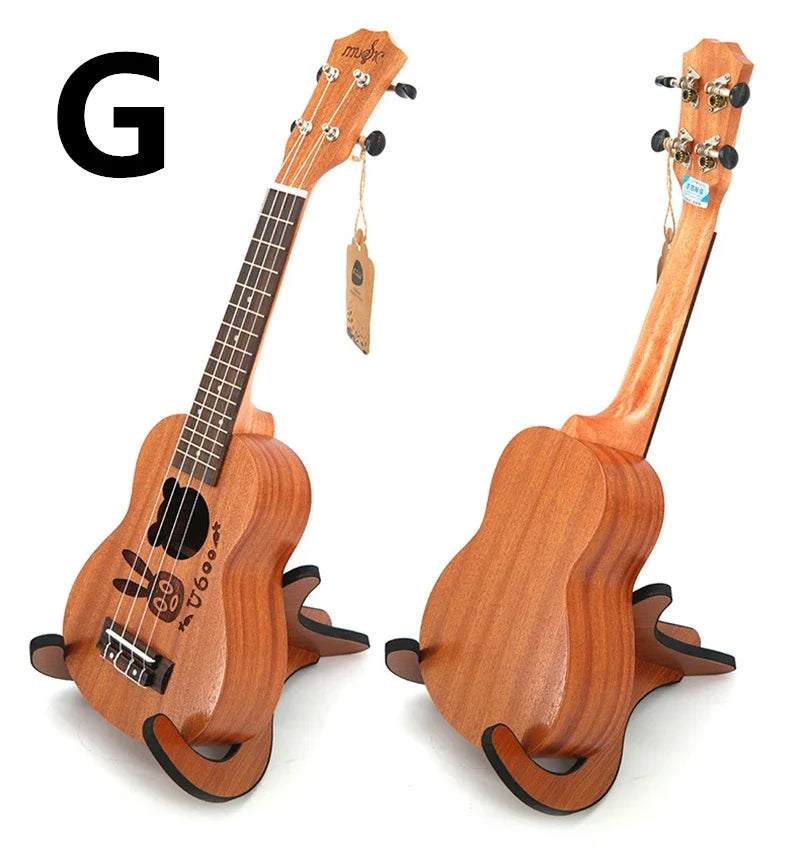 21-Inch Soprano Ukulele Starter Kit - Mahogany Wood & Nylon Strings