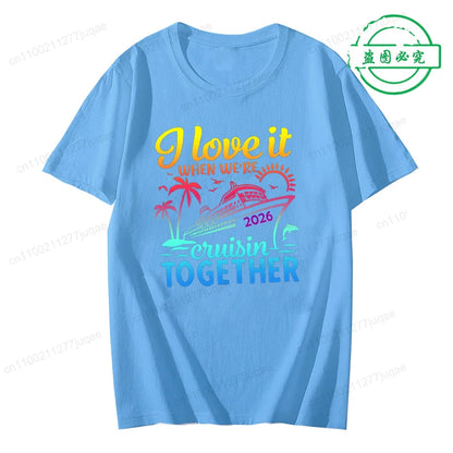 Women’s Cruise Squad 2026 Graphic T-Shirt – Casual Short Sleeve Vacation Tee