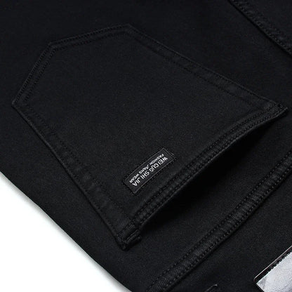 Men's Classic Slim Fit Stretch Black Jeans