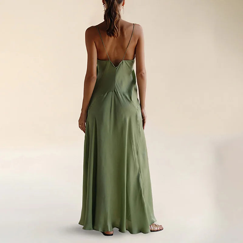 Casual Tie-up Pleated Sleeveless Dress