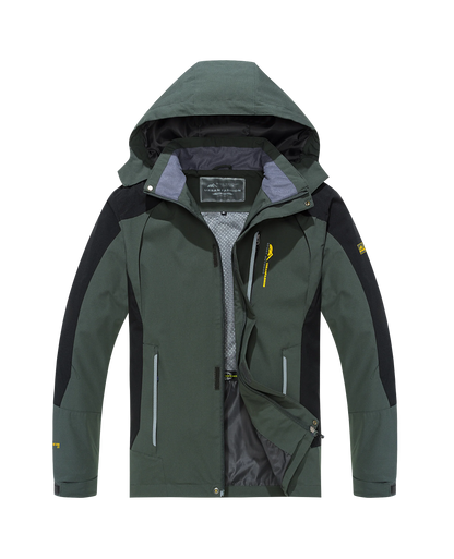 Men's Waterproof Tactical Hooded Windbreaker Jacket