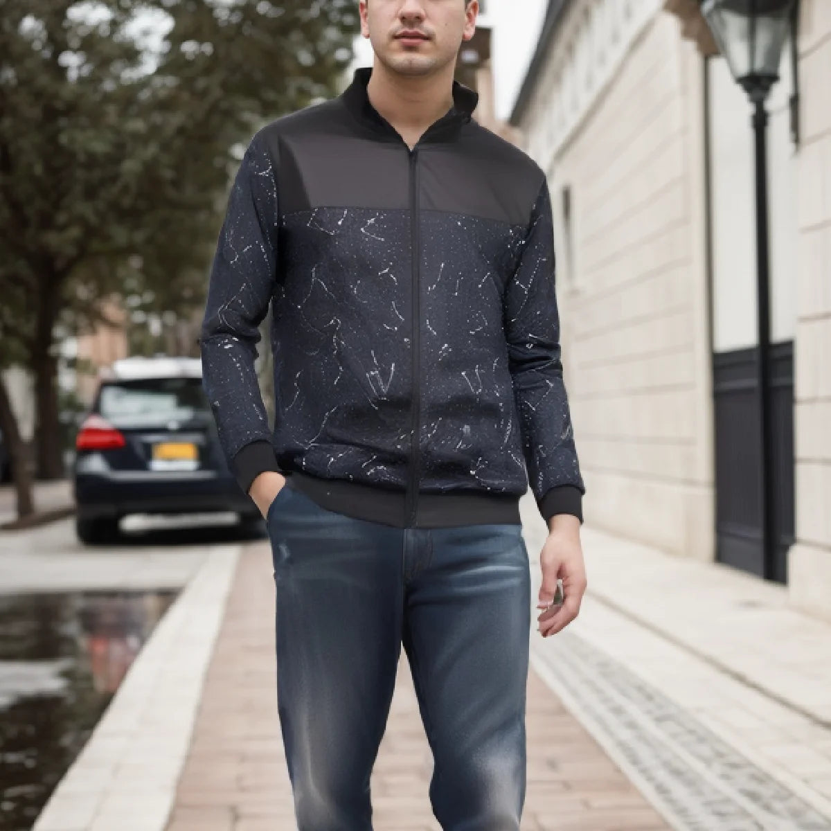 Short Loose fit Baseball Collar Jacket