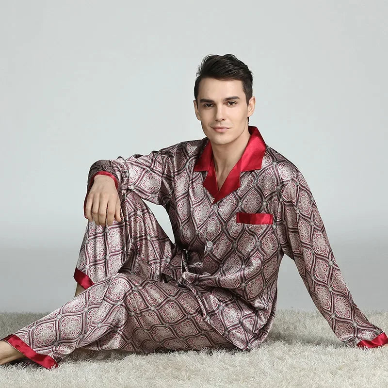 Satin  Cozy Soft Long Sleeve Pajama Set