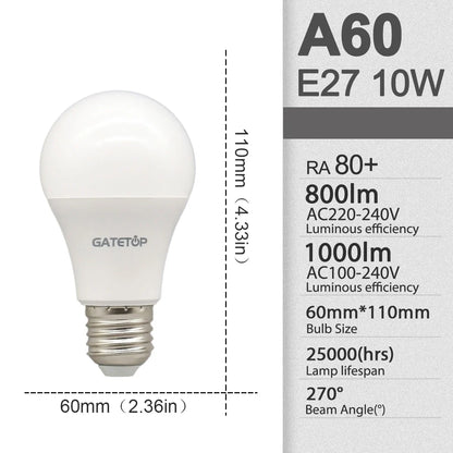E27 Rechargeable LED Emergency Light Bulb