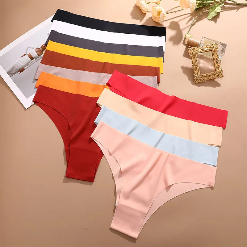 FINETOO 8Pcs Seamless Low Waist Panties
