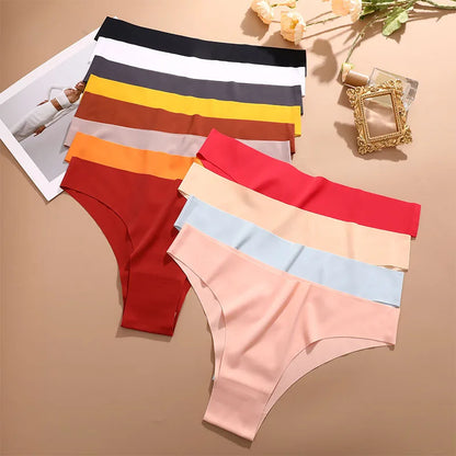 FINETOO 8Pcs Seamless Low Waist Panties