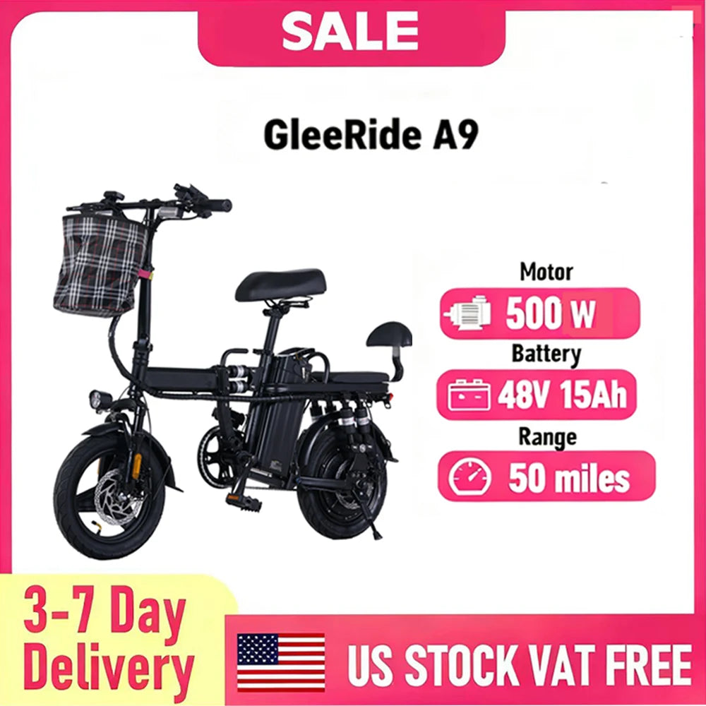 GLEERIDE 14" Mini Folding A9 Electric Bike
