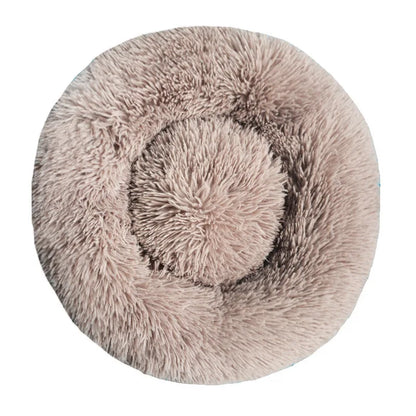 Round Warm Plush Washable Pet Bed