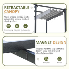 10'x12' Outdoor Pergola with Retractable Canopy