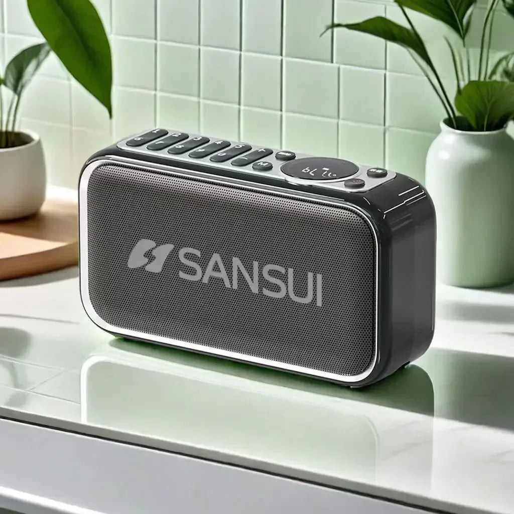 SANSUI F35 Portable Wireless Bluetooth Speaker with FM Radio, TF & USB