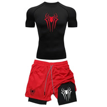 Compression Spider Printed Quick Dry Sportwear Set