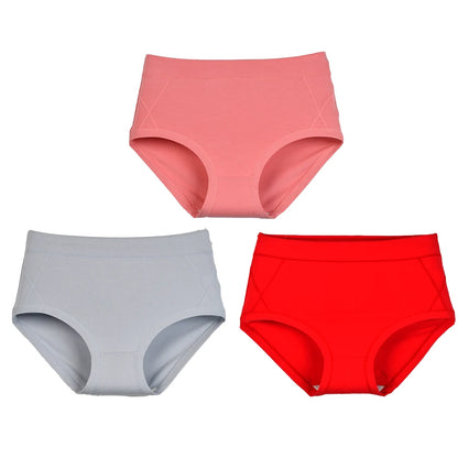 Women's High Waist Cotton Briefs (3-Pack)