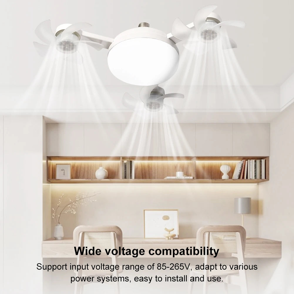 60W Drone-Design E27 LED Ceiling Fan Light with Remote