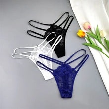 3 Pcs Lace Thin Strap Thongs