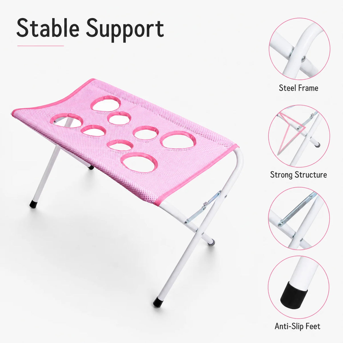 Foldable Portable Pet Grooming Table & Bath Station with Non-Slip Mesh