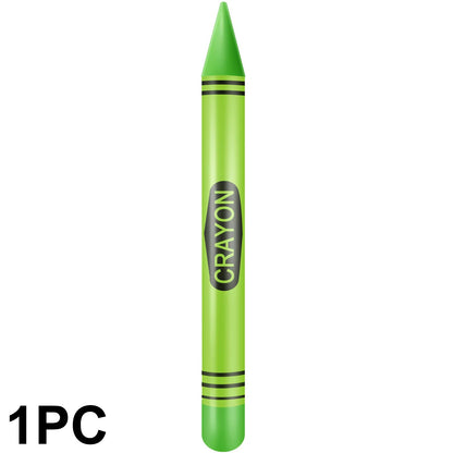 Jumbo Inflatable Crayon Balloon Set - Neon Back to School & Classroom Party Decor