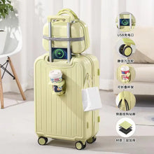 Small Cup Holder Trolley Suitcase